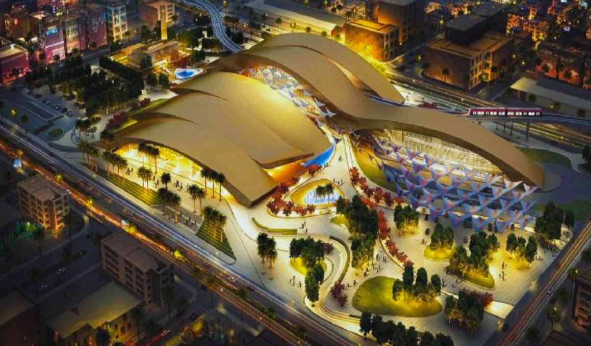 مظلات خارجية في محطة الرياض ميترو – المحطة الغربية (3B2)